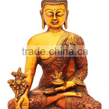 Medicine Buddha Copper Red Finish 8"