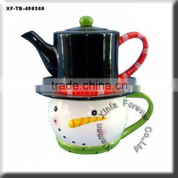 unique DIY ceramics christms teapot