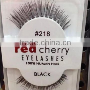 2016 Jinbang Best selling wholesale luxury diamond strip private label human hair lashes red cherry eyelashes