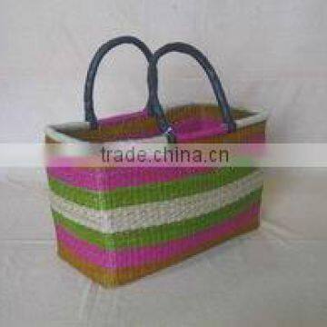 Woven Seagrass Shopping Basket