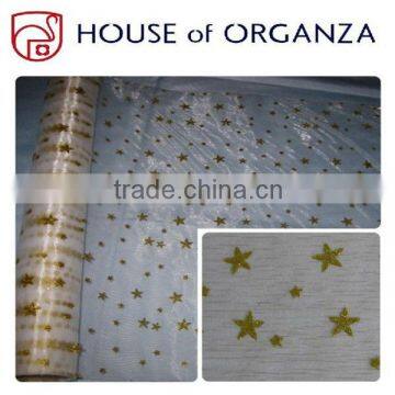 Bronzing Organza Fabric for Holiday Decoration