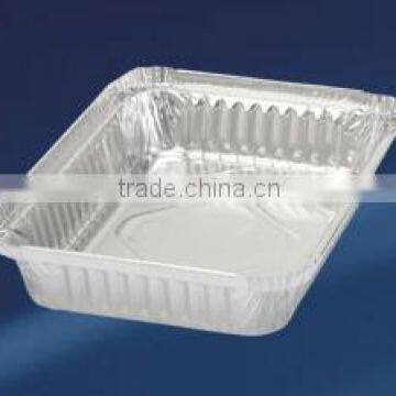 Rectangular aluminium foil container