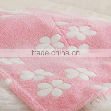 100% polyester microfiber cute soft coral fleece blanket for baby