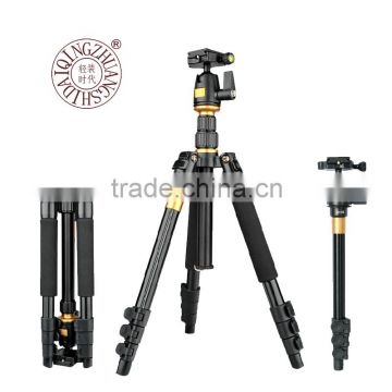 QZSD-Q555 1540MM telescopic aluminum digital DSLR video camera tripod monopod professional tripod with ball head camera mount