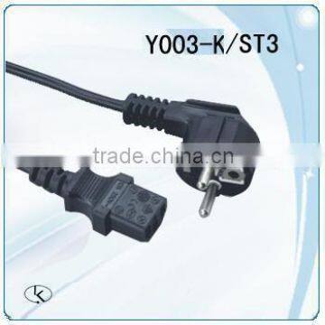 C6 2Pin Copper Korea POWER CORD with tail plug Made in China