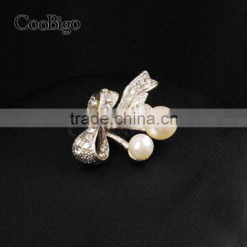 Fashion Jewelry Rhinestone Pearl Charming Little Bowknot Brooch Women Girls Dresses Hijab Scarf Party Gift Apparel Accessories photo-2