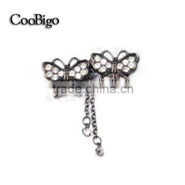 Fashion Jewelry Brooch Dangling Chain Rhinestone Women Dresses Hijab Scarf Party Gift Apparel Promotion Accessories