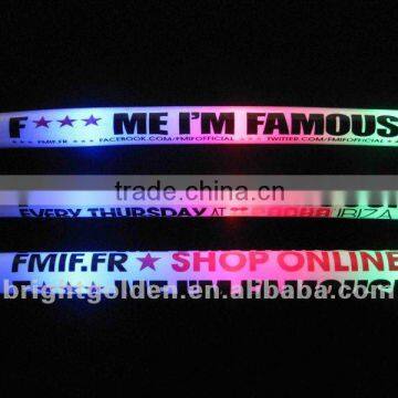 Rainbow color led flashing foam tube