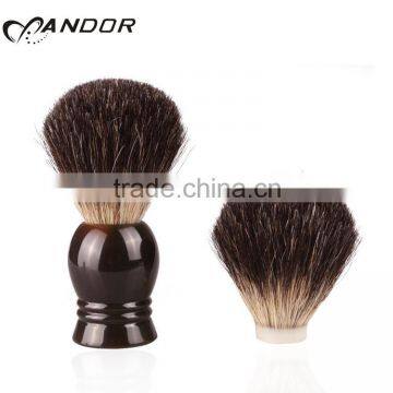 Black pure badger hair shaving brush knot 20mm Dia 60mm Loft