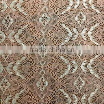 TH-8822 knitting type nylon polyester two tone lace fabric for evening dress