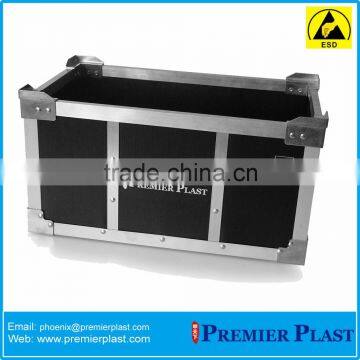 With reinforced metal frames for conductive PP anti-static box