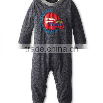 Autumn Romper Baby Boys Solid Color Simple Print Coverall Romper China