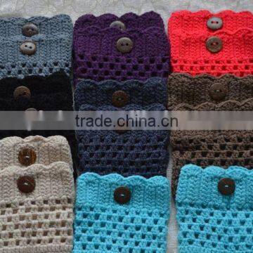 Wholesale hand knitted crochet women leg warmers