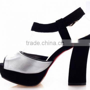 OS13 Platform Block High Heel Modern Straps Girl Fashion Shoes With Platform Patent Upper pu photo-5
