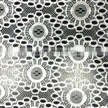 white geometric jacquard nylon spandex lace fabric for cloth