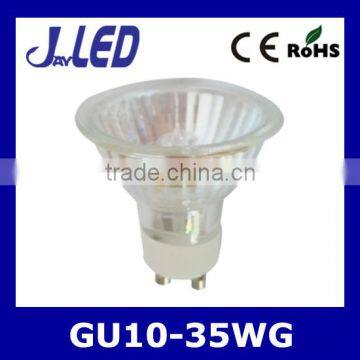 Halogen bulb glass body 35w gu10 spotlight cheap price