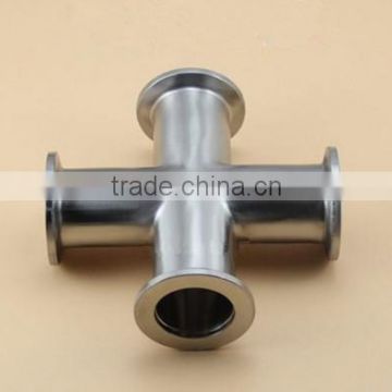 sanitary stainless steel KF vacuum pipe fitting cross