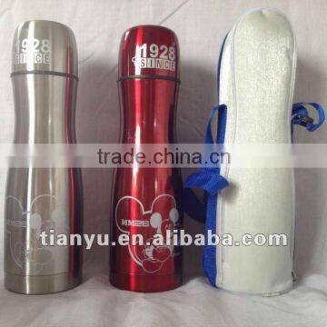 New type of stainless steel vacuum flask thermos 500ml in curve design