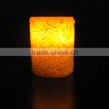 4" bright flame wax candle led flashing carve wax candle