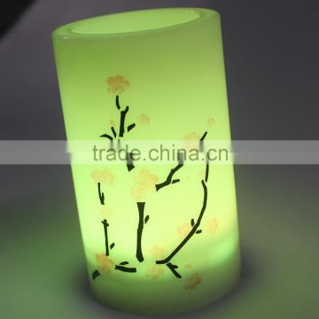 Romantic LED decorative lamp battery operated plastic candle with timer