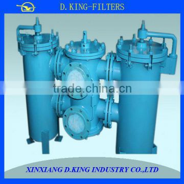 big flow capacity DN100 duplex industrial oil filter