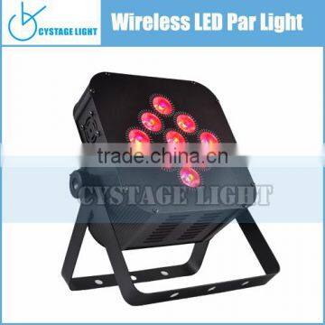 Newest Factory Price Professional 9X3W RGB LED Wireless Flat Par