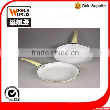 2016 hot cookware white ceramic non-stick fry pan