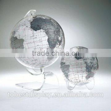 elegant design blow mould print hollow acrylic spheres,acrylic globe shenzhen factory