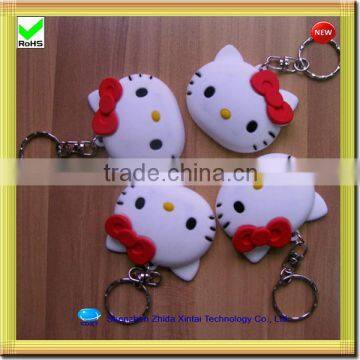 3D animal silicone led minion keyrings