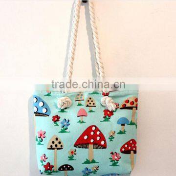 2016 cotton canvas waterproof canvas beach bag