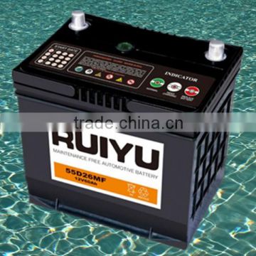 Maintenance free battery / lead acid battery / car battery 12V60AH 55D23R