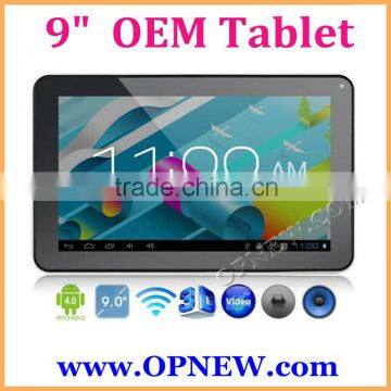 China OEM 9 inch allwinner a33 quad core tablet pc HD Screen Opnew wholesale