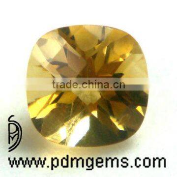 Citrine Semi Precious Gemstone Cushion Square Checker Checkerboard For Diamond Jewelry From Wholesaler