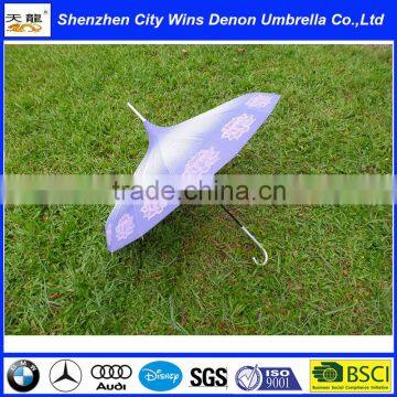 China suppliers produced 23" printed promotional custom OEM  hot sale manual pagoda parasol umbrella