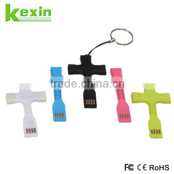 2 in 1 Short USB Multi Charge 5pin cable and android cable charger for Smart Phone