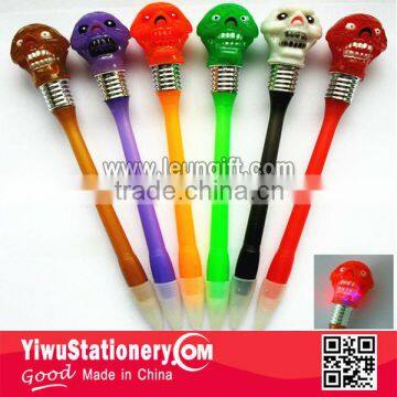 novelty lighted halloween skull pen