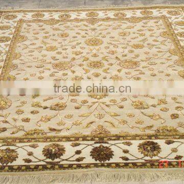 Persian Design Hand Knotted Wool Silk Rugs