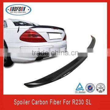 Unpainted ABS Plastic spoiler For Mercedes Benz SL-class R230 2D Coupe A Type Rear Trunk Spoiler 03~11