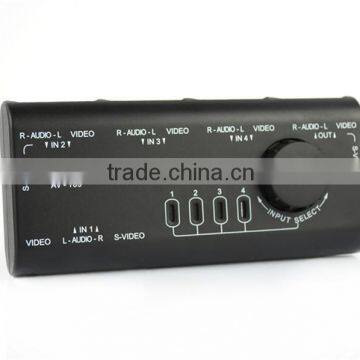 Black Video Audio Switcher 4-In-1-Out