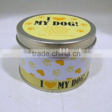 Tin Soy candle scent tin candle soy bean candle