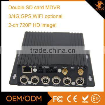 2-ch 720P Mobile Dvr H.264 Gps sd Card Mobile Dvr 3G GPS G-Sensor 128GB Storage photo-3