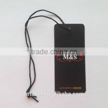 hangtag for Japanese market with style number,color,size and quality information