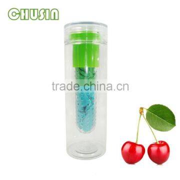 tritan orange lemon fruit juice plastic infuser water bottles with customized logo