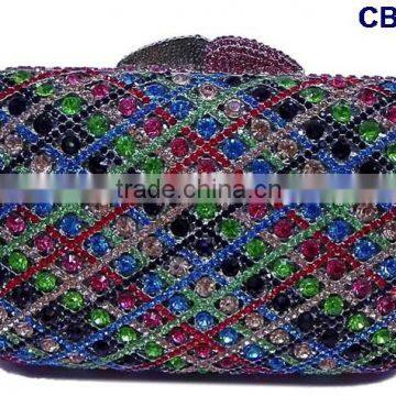 CB0133-(9-10)Africa cool pattern purse handbags clutch crystal evening clutch rhinstone Party purse