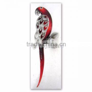 Wholesale Wall Hanging Modern Art Sculpture Metal Animal Parrot Home Decor