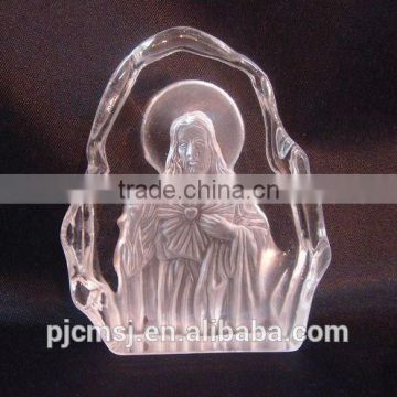 3D laser engraved crystal iceberg for religion -Jesus