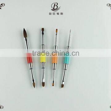 2015 new series nail art brush kolinsky hair 2side brush