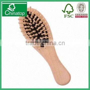 Natural wooden massage comb with air cushion, hairbrush, hotel style, creative gift, beauty, WMC007