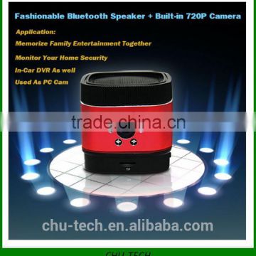 Motion detection home security multi function portable mini bluetooth speaker camera