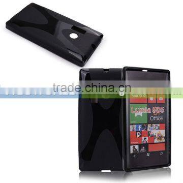 For Nokia Lumia 505 TPU soft gel case phone cover S shape